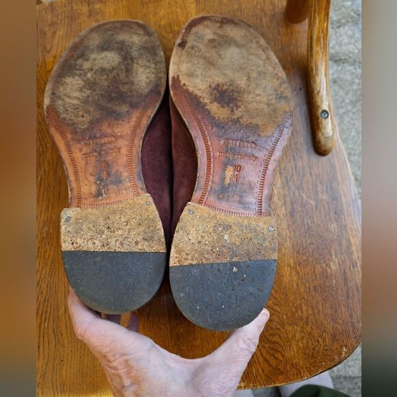 Paul Frederick Made in Italy Burgundy suede slip-on shoes - Picture 8 of 11